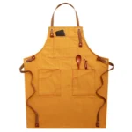Household Denim Apron Barista Floral Tea Shop Barber Work Clothes