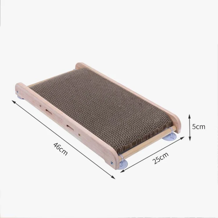 TBD0556526301_B1.webp Solid Wood Vertical Cat Claw Board Corrugated Sofa Anti-Scratch Cat Toy - Image 2