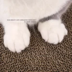 Round Corrugated Cat Scratcher Claw Sharpener Toy Bed - Image 5