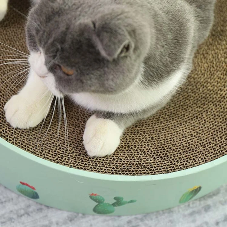 TBD0556526801_B5.webp Round Corrugated Cat Scratcher Claw Sharpener Toy Bed - Image 6