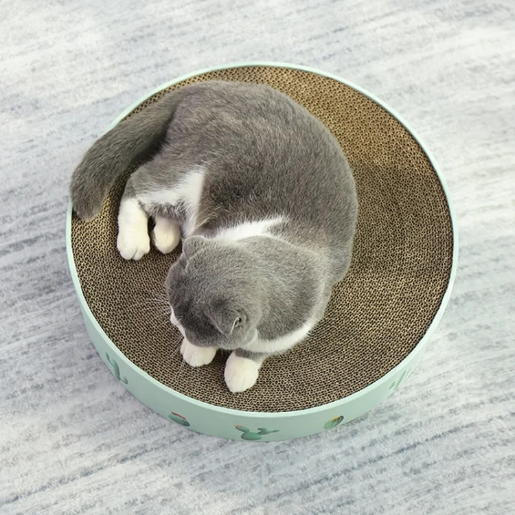 TBD0556526801_B7.webp Round Corrugated Cat Scratcher Claw Sharpener Toy Bed - Image 8