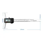 0-150mm Digital Display Depth Gauge Caliper Vernier Caliper Depth Measuring Ruler - Image 2