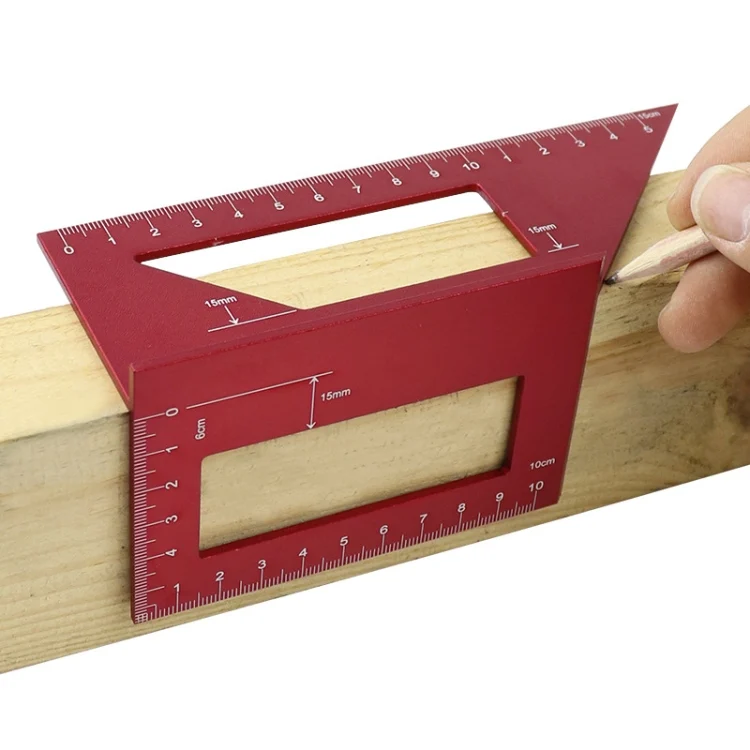 Woodworking T-Shaped Marking Gauge Multi-Function Square Aluminum Alloy Scribe