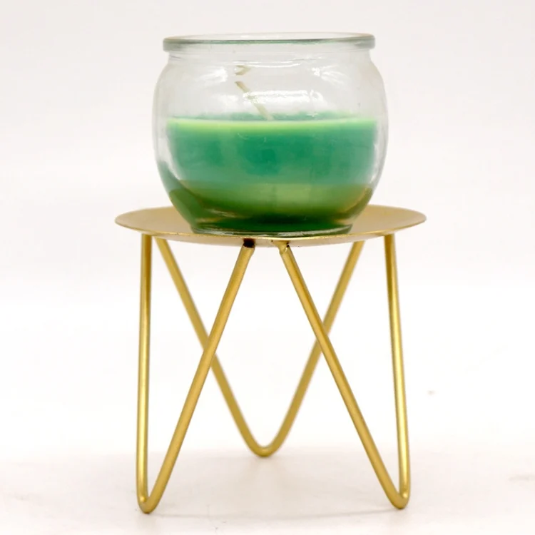 TBD0556772803_1.webp Hollow Household Candle Cups Iron Candle Holders Luxury Creative Home Decorations, Colour: B Gold - Image 5