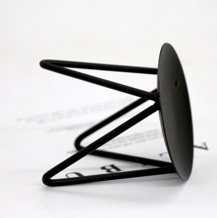 TBD0556772803_B2.webp Hollow Household Candle Cups Iron Candle Holders Luxury Creative Home Decorations, Colour: B Gold - Image 3