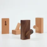 Solid Wood Punch-Free Entrance Behind The Door On The Wall Sticky Hook Clothes Hook Beech Wood - Image 3