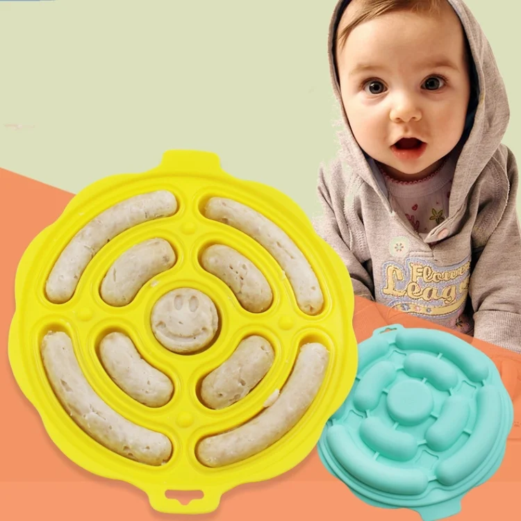 TBD05570533_1.webp Food Grade Silicone Round Sausage Mold Baking Mold Homemade DIY Hot Dog Mold, Random Color Delivery - Image 2
