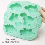DIY 6 Grid Silicone Dinosaur Cake Mold Baby Food Supplement Mold Baking Tools - Image 4