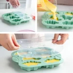 DIY 6 Grid Silicone Dinosaur Cake Mold Baby Food Supplement Mold Baking Tools - Image 5