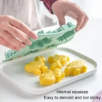 DIY 6 Grid Silicone Dinosaur Cake Mold Baby Food Supplement Mold Baking Tools - Image 6