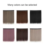 8261Z-1 Long Straight Hair Detachable Hat Wig Autumn And Winter Lamb Hat Wig - Image 2
