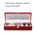 Wooden Baking Paint Watch Box Jewelry Storage Display Box - Image 6