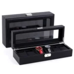 Woven Pattern PU Leather Watch Box Jewelry Storage Display Box - Image 5