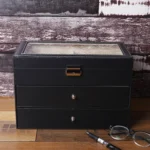 18 Grid Three-Layer Glasses Case Custom PU Leather Sunglasses Storage Display Packaging Box - Image 2