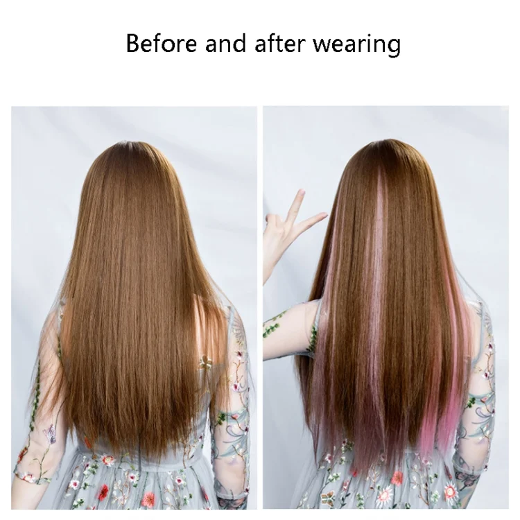 TBD0558080201_B4.webp 5 PCS Color Highlighting Hair Extension Piece One-Piece Invisible Seamless Hair Extension Piece - Image 5
