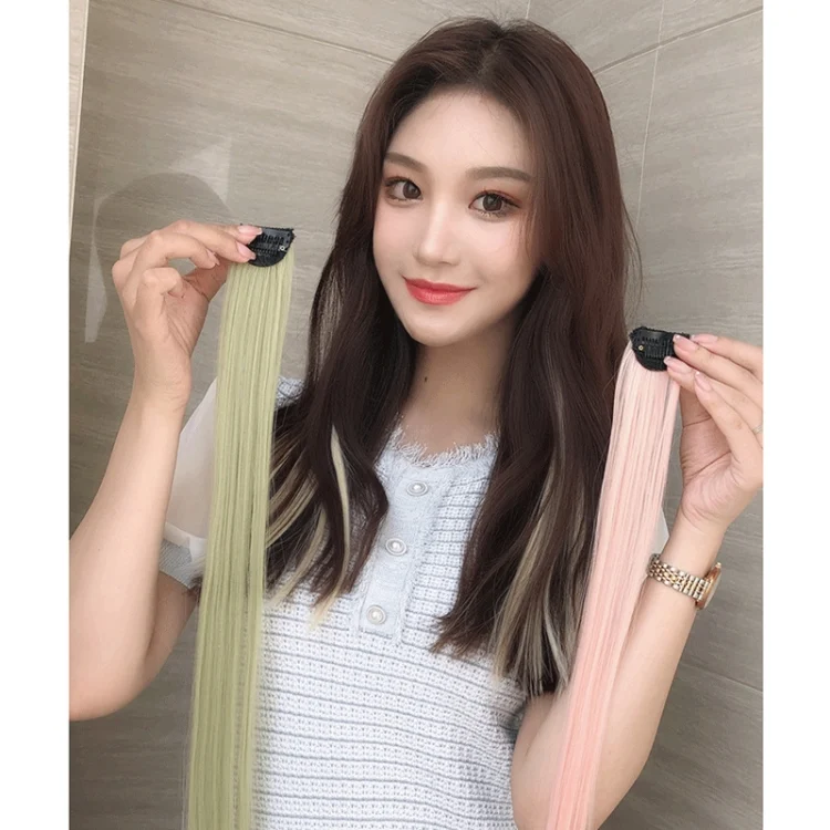 TBD0558080201_B7.webp 5 PCS Color Highlighting Hair Extension Piece One-Piece Invisible Seamless Hair Extension Piece - Image 8