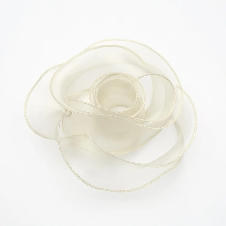 2 PCS Fishtail Yarn Ribbon Flower Packaging Material Snow Yarn Ribbon