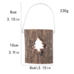 120211 Valentine Day Atmosphere Lamp Candle Holder Cafe Decoration Home Party Decoration Tea Wax Wooden Candle Cup - Image 7