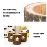 120211 Valentine Day Atmosphere Lamp Candle Holder Cafe Decoration Home Party Decoration Tea Wax Wooden Candle Cup - Image 4