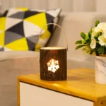 120211 Valentine Day Atmosphere Lamp Candle Holder Cafe Decoration Home Party Decoration Tea Wax Wooden Candle Cup - Image 5