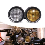 Motorcycle Retro Headlight CG125 Metal Universal Headlight Retro Dual Lamp