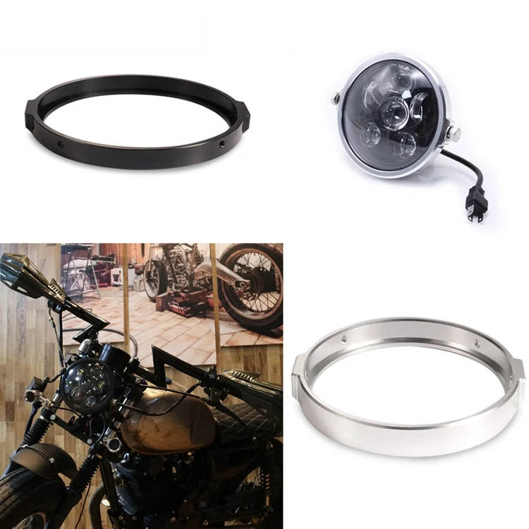 TBD0558679901_B8.webp 5.75 Inch Round Retro Headlight Ring Motorcycle Headlight Modification Parts - Image 9