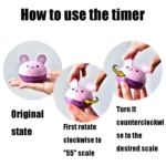 Kitchen Mechanical Timer Cartoon 60 Minutes Timer Baking Cooking Reminder - Image 3