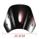 5-7 Inch Retro Motorcycle Windshield Universal Modified Windshield - Image 2