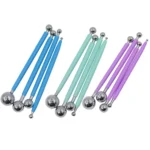 4 in 1 Stainless Steel Spherical Carving Group Pill Stick Fondant Clay Colored Clay Carving Tool Set - Image 2