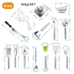 18 in 1 Kitchen Gadget Set Stainless Steel Whisk Silicone Oil Whisk Pizza Cutter - Image 2