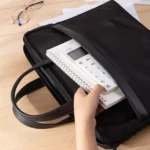 Deli 63751 Front And Rear Double Pockets Multi-Layer Briefcases Handheld Meeting Bag - Image 4