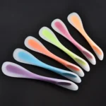 Multifunctional Double-Headed Dual-Purpose Silicone Spatula Translucent Spoon Baking Tool, Random Color Delivery - Image 2
