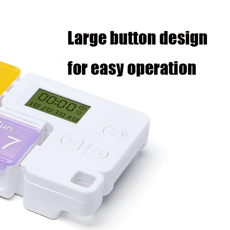 TBD0558904201_B8.webp TF-248 7-Cell Smart Timing Reminder Plastic Pill Box Pill Storage Box - Image 9