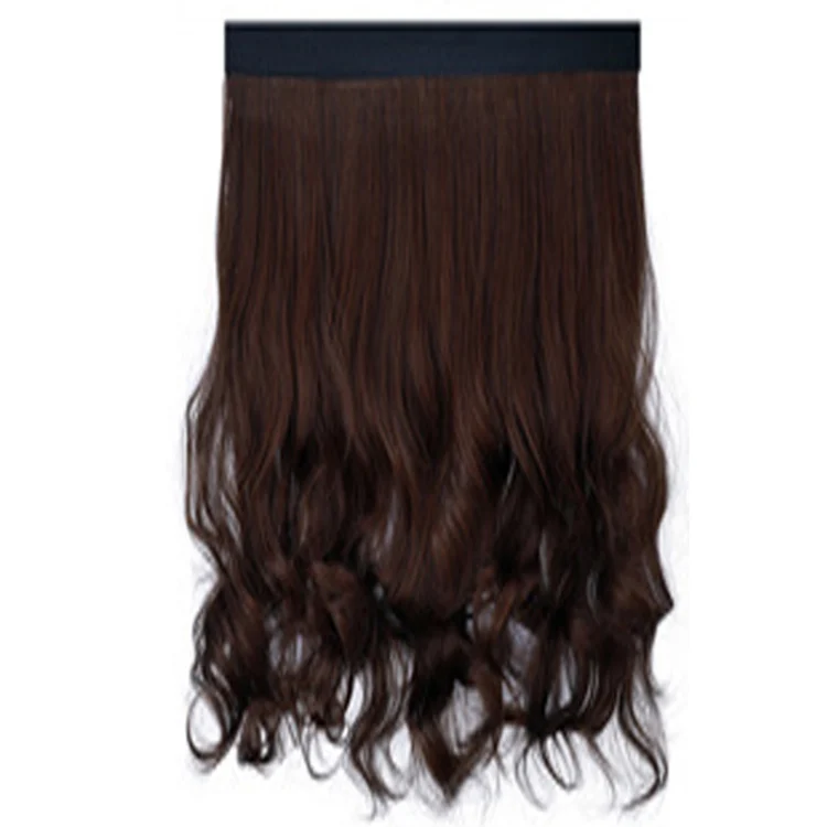 8261E Fashion Hat Wig Female Detachable Pear Flower Roll Long Hair Wig