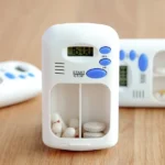TF-264 Portable Mini Smart Timing Reminder Pill Box Plastic Pill Storage Box - Image 2