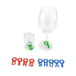 Silicone Wine Glass Letter Mark Pendant - Image 5