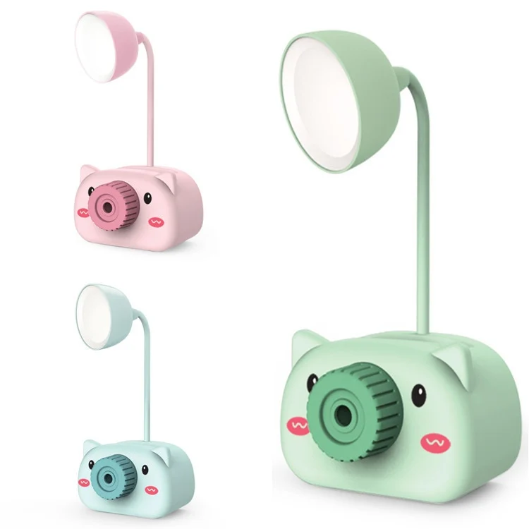YW2192 2 PCS Pencil Sharpener Mobile Phone Holder Storage Box Bedside Lamp Desk Lamp Night Light, Random Color Delivery