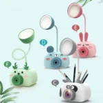 YW2192 2 PCS Pencil Sharpener Mobile Phone Holder Storage Box Bedside Lamp Desk Lamp Night Light, Random Color Delivery - Image 2