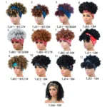 Headscarf Wig Black Gradient Small Curly Wig Explosive Headgear - Image 2