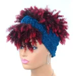 Headscarf Wig Black Gradient Small Curly Wig Explosive Headgear - Image 4