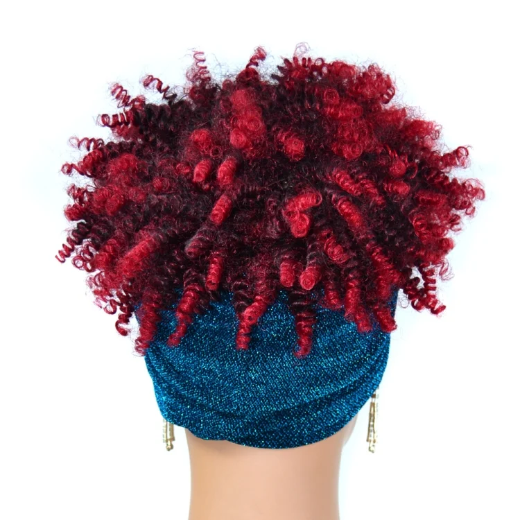 TBD0559372101_B4.webp Headscarf Wig Black Gradient Small Curly Wig Explosive Headgear - Image 5