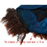 Headscarf Wig Black Gradient Small Curly Wig Explosive Headgear - Image 7