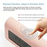 ZKLiLi Lazy Snooze Applet Alarm Clock Bedside Bluetooth Multifunctional Silent Digital Alarm Clock - Image 11