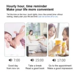 ZKLiLi Lazy Snooze Applet Alarm Clock Bedside Bluetooth Multifunctional Silent Digital Alarm Clock - Image 12