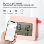 ZKLiLi Lazy Snooze Applet Alarm Clock Bedside Bluetooth Multifunctional Silent Digital Alarm Clock - Image 4