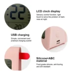 ZKLiLi Lazy Snooze Applet Alarm Clock Bedside Bluetooth Multifunctional Silent Digital Alarm Clock - Image 5