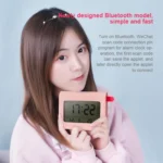 ZKLiLi Lazy Snooze Applet Alarm Clock Bedside Bluetooth Multifunctional Silent Digital Alarm Clock - Image 8