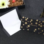 12 PCS Black Bronzing Greeting Card Holiday High-End Golden Blessing Greeting Card With Envelope - Image 4