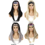 Colored Small Dirty Braid Wig Headgear Hair Band Style Small Braid Wig Headgear - Image 5