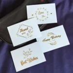 150 PCS Wedding Blessing Card Thank You Message Gift Decoration Card Bronzing Flower Greeting Card - Image 6